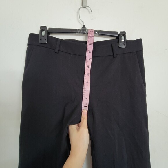 Ann Taylor Petite Silver White Tuxedo Stripe Black Long Trouser Pants Slacks 4P - Picture 9 of 14